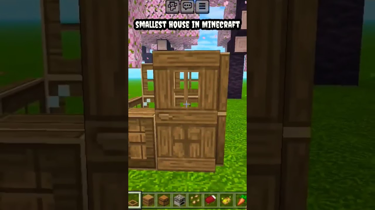 smallest house in Minecraft #minecraft #shortfeed #ytshots #smallesthouse