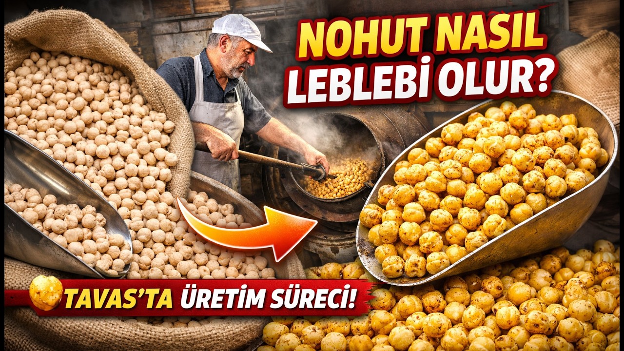 Nohutun Leblebiye Dönüşümü! Leblebi Böyle Yapılıyor #leblebi #tarif #tavas