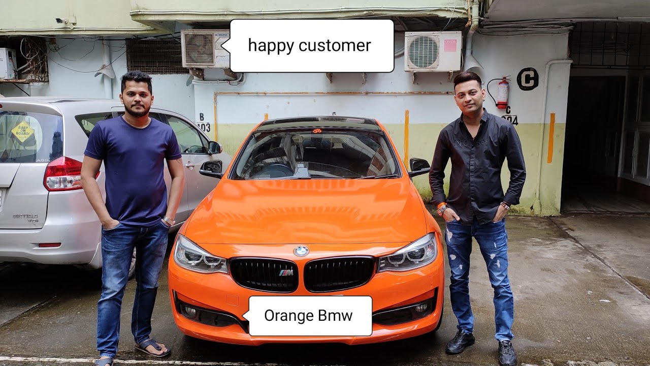 BMW GT Wrap In Orange Gloss / car wrapping in India