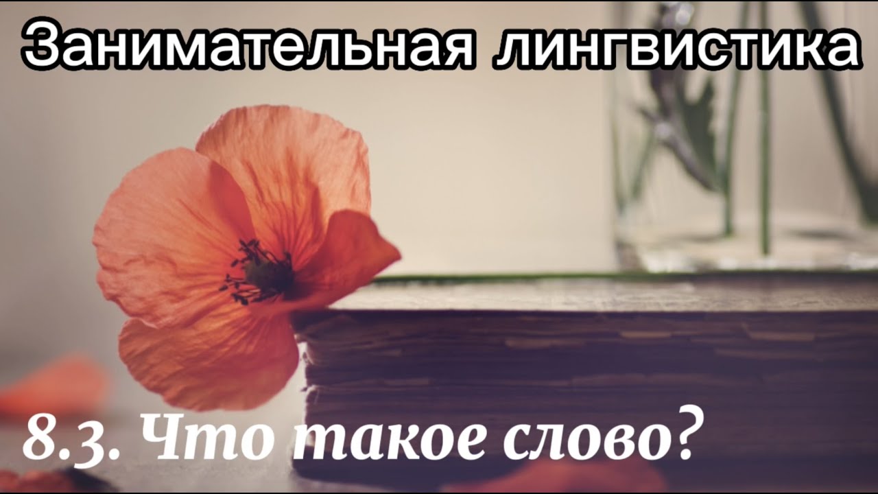 8.3. Что такое слово?
