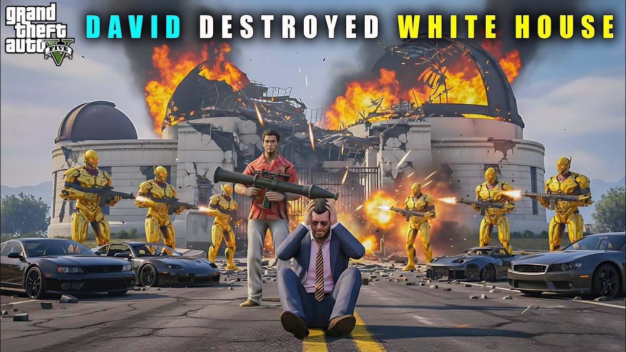 GTA 5 : DAVID'S DANGEROUS ATTACK ON WHITE HOUSE || BB GAMING