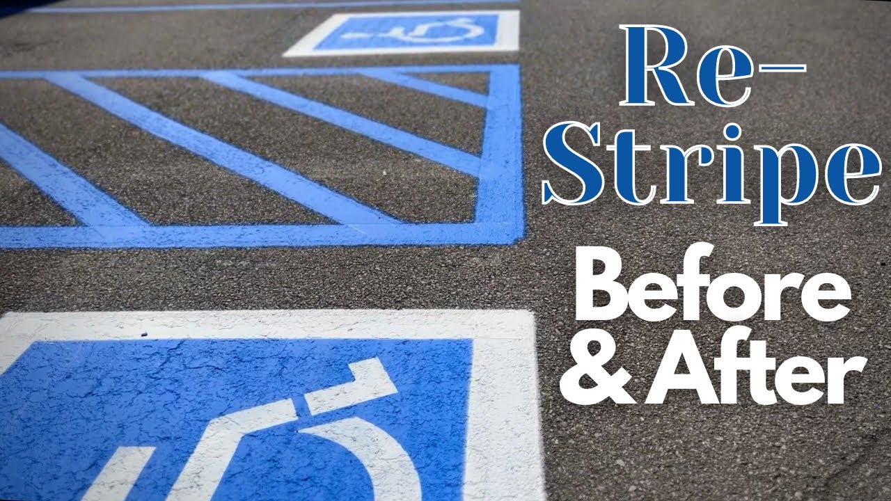Parking Lot Striping Before and After