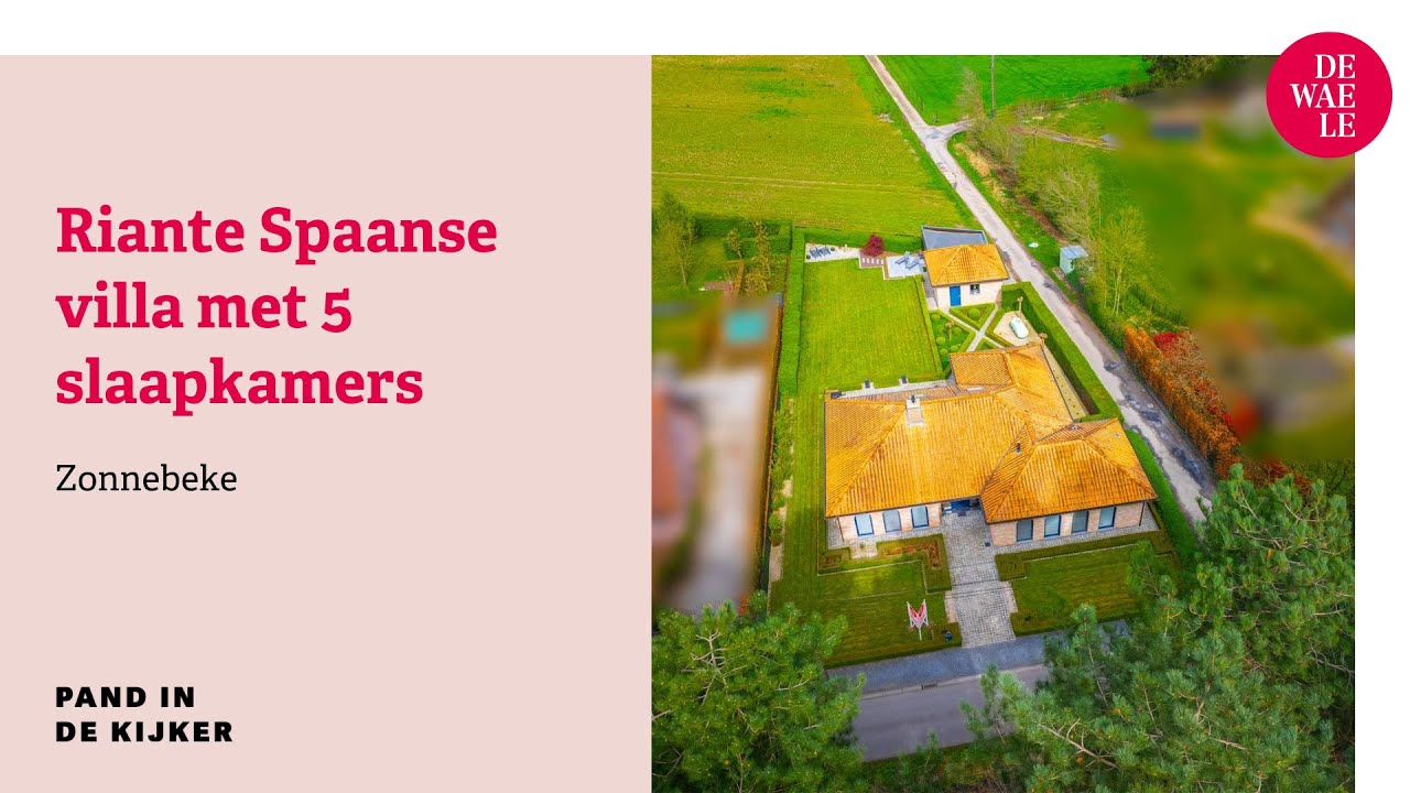 Riante Spaanse villa te koop met 5 slaapkamers in Zonnebeke