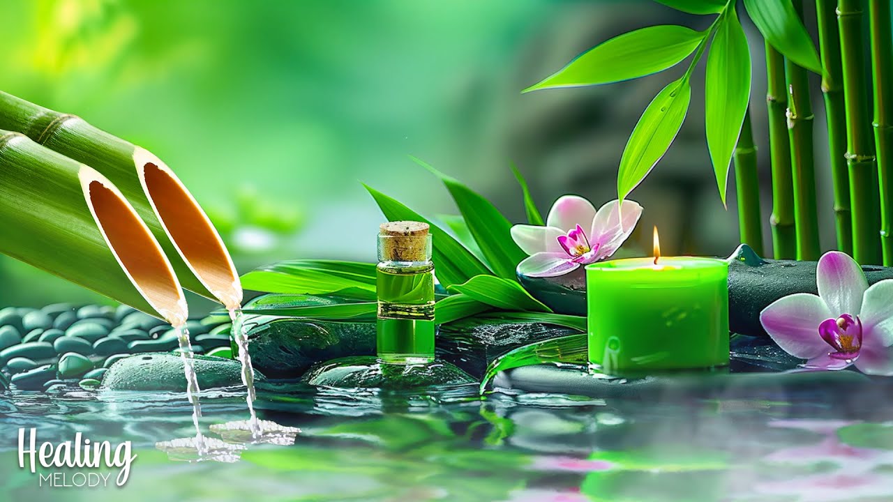 Relaxing Meditation Music - Bamboo, Calming Music, Water Sounds, Nature Piano Music, Spa