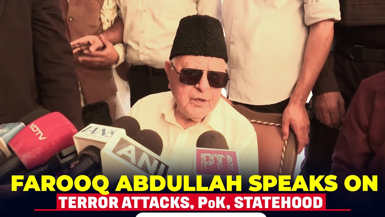 WATCH: National Conference Chief Farooq Abdullah speaks on recent terror attacks | PoK | Statehood