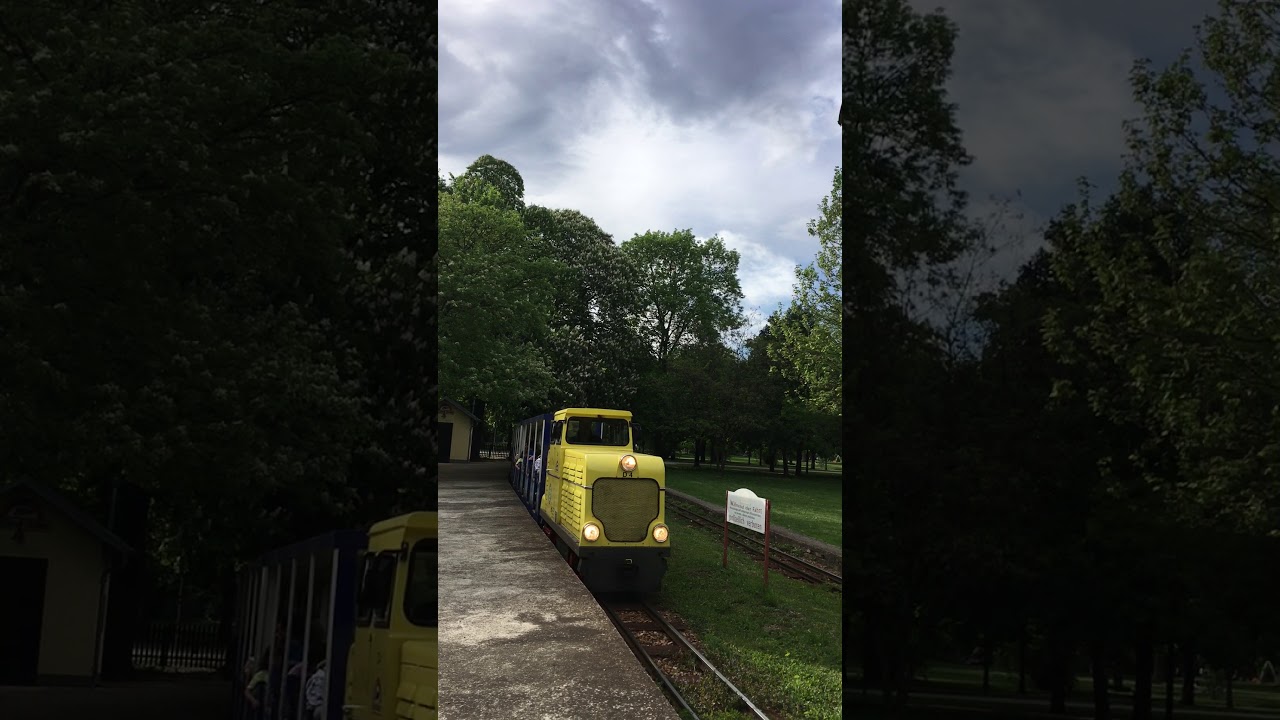 Liliputbahn Einfahrt der D4 mit tollem Bremssound