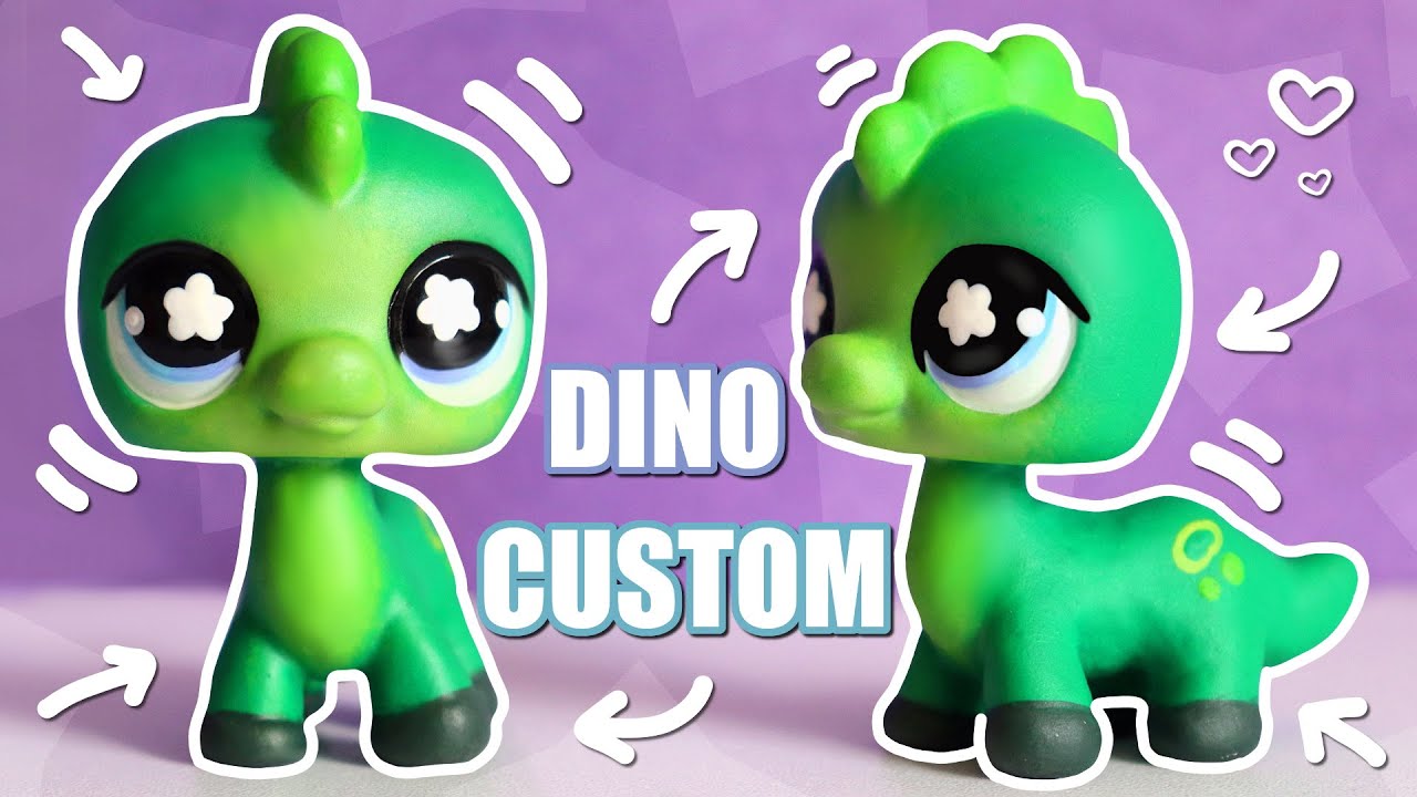 Dinosaur LPS Reveal 👀 | Let's Paint Littlest Pet Shop Custom