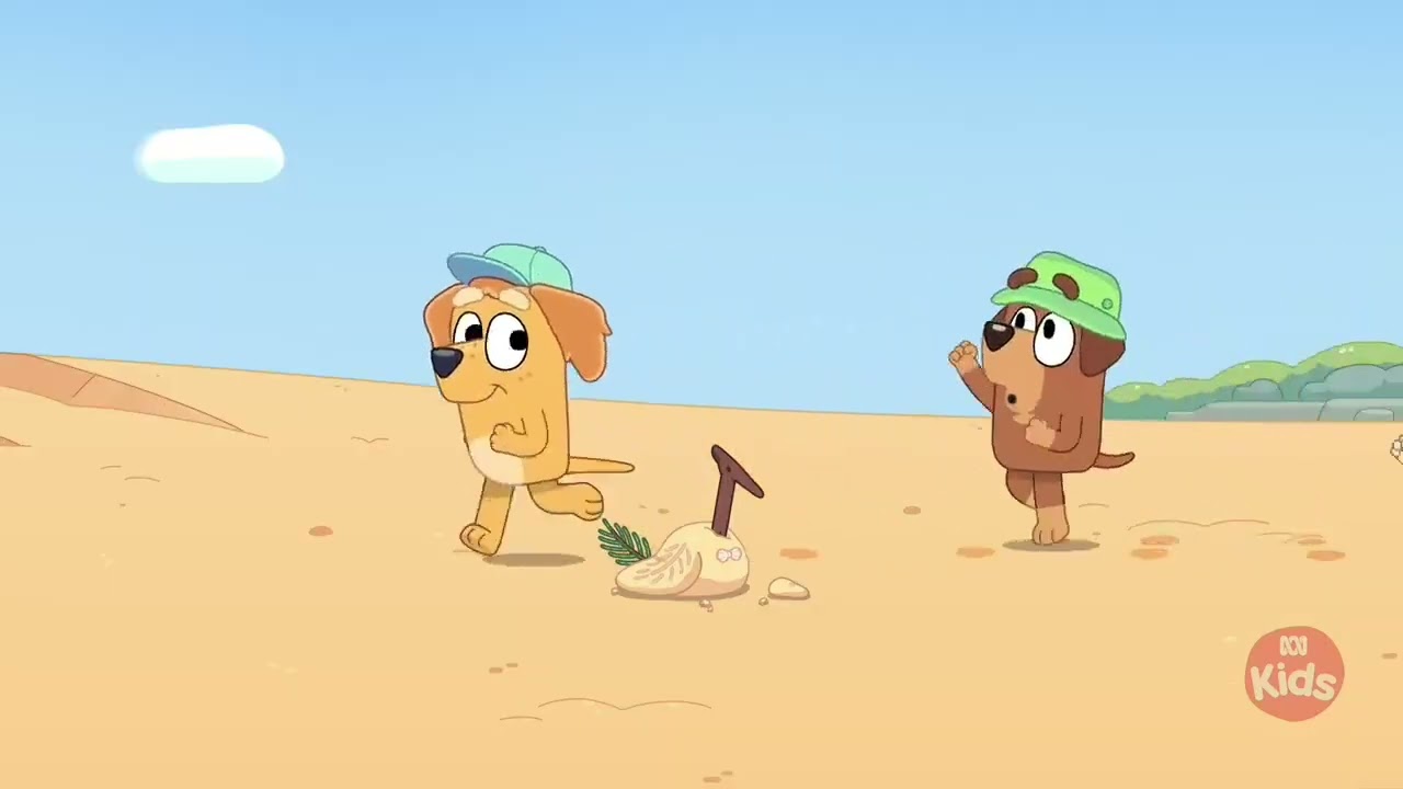 Bluey - Bandit and Bingo saw Cookie Took the Stick and Stickbird Broke