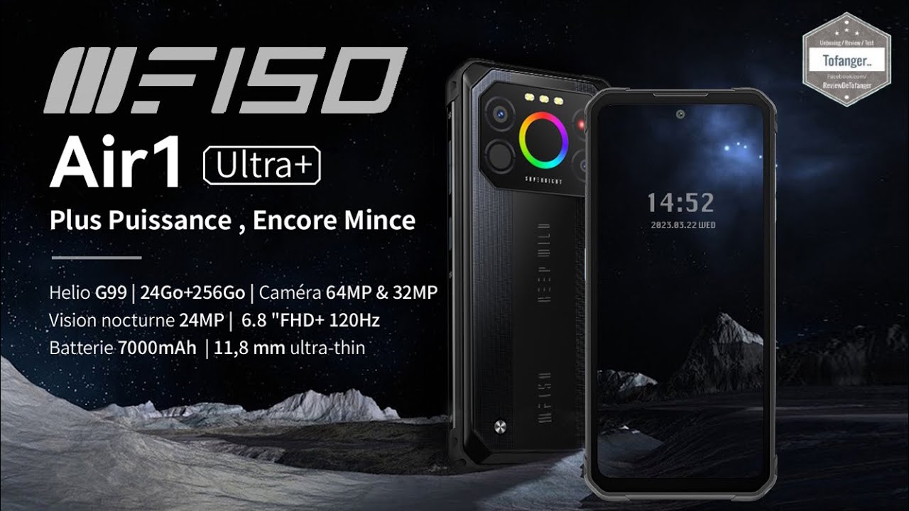 Защищенный смартфон IIF150 Air1 Ultra+ —12 ГБ ОЗУ и 256 ГБ ПЗУ — 6,8