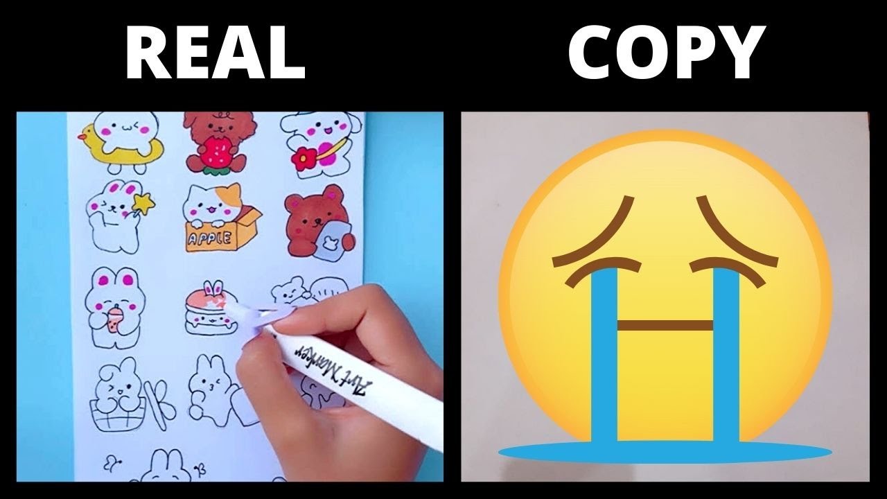Recreation of @Tonniartandcraft kawaii sticker /Diy handmade sticker at home