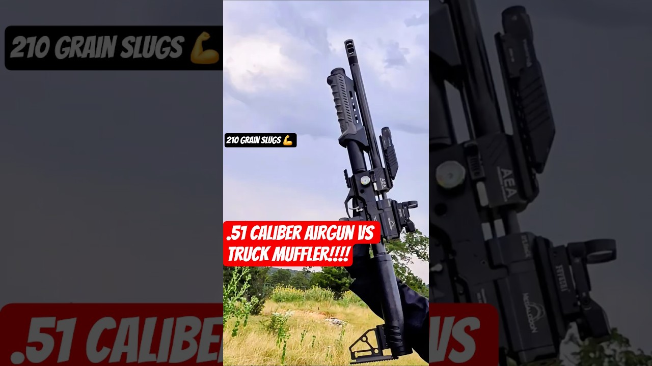AEA MEGALODON .51 CAL PCP AIRGUN VS TRUCK MUFFLER! TPP 210 GRAIN SLUGS 💪