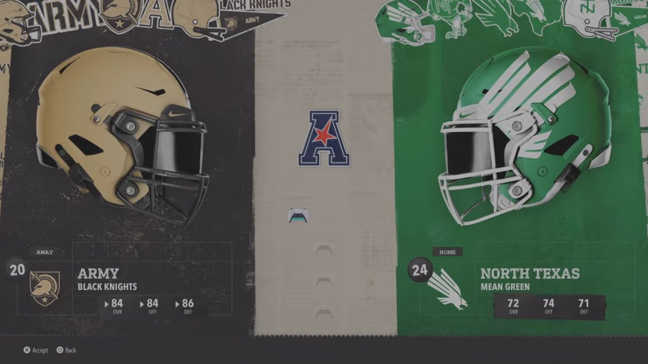 #20 Army vs #24 North Texas WK12 2030 AI vs AI