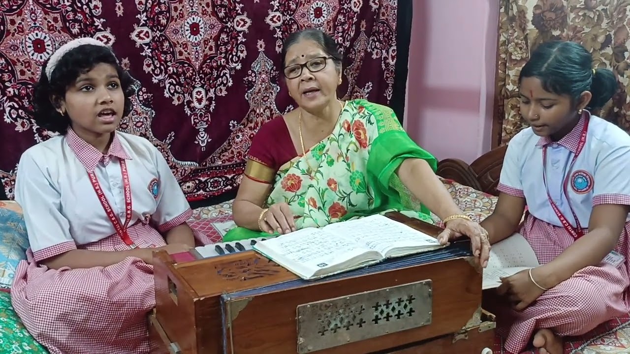 যদি তোর ডাক শুনে কেউ না আসে তবে একলা চলো রে # দুই ছাত্রীর সঙ্গে শতরুপা ও অন্বেষা # স্বপ্না মাইতি 