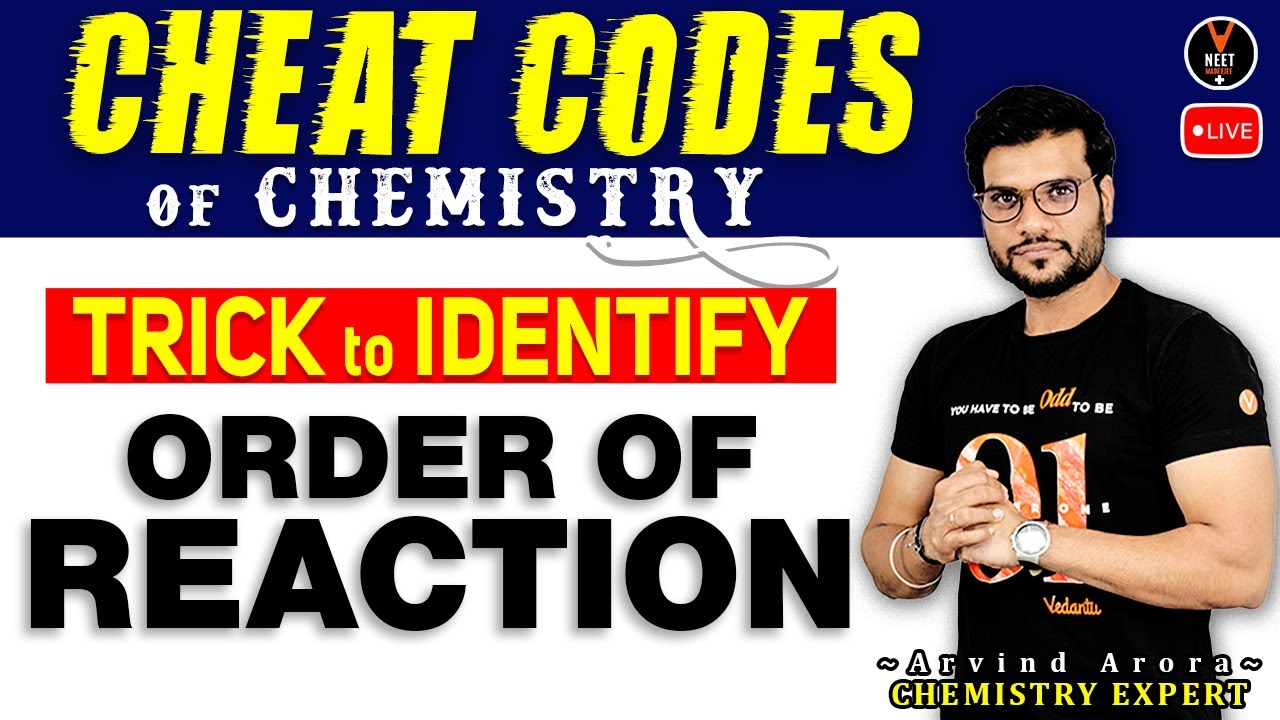 Trick to Identify Order of Reaction | NEET Chemistry Cheat Codes #4 | NEET 2020 | Arvind Arora