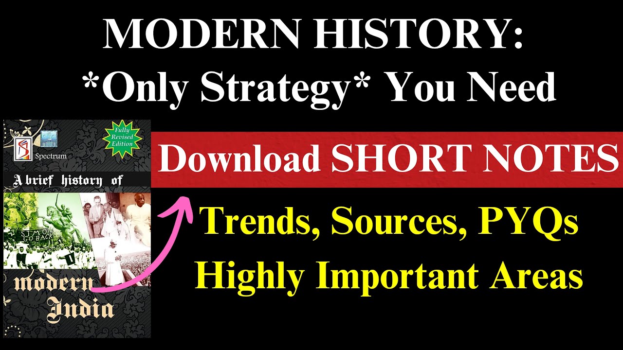 *End & Solution* to Modern History Troubles | Get these Short Notes & PYQ Notes | Satyam Jain