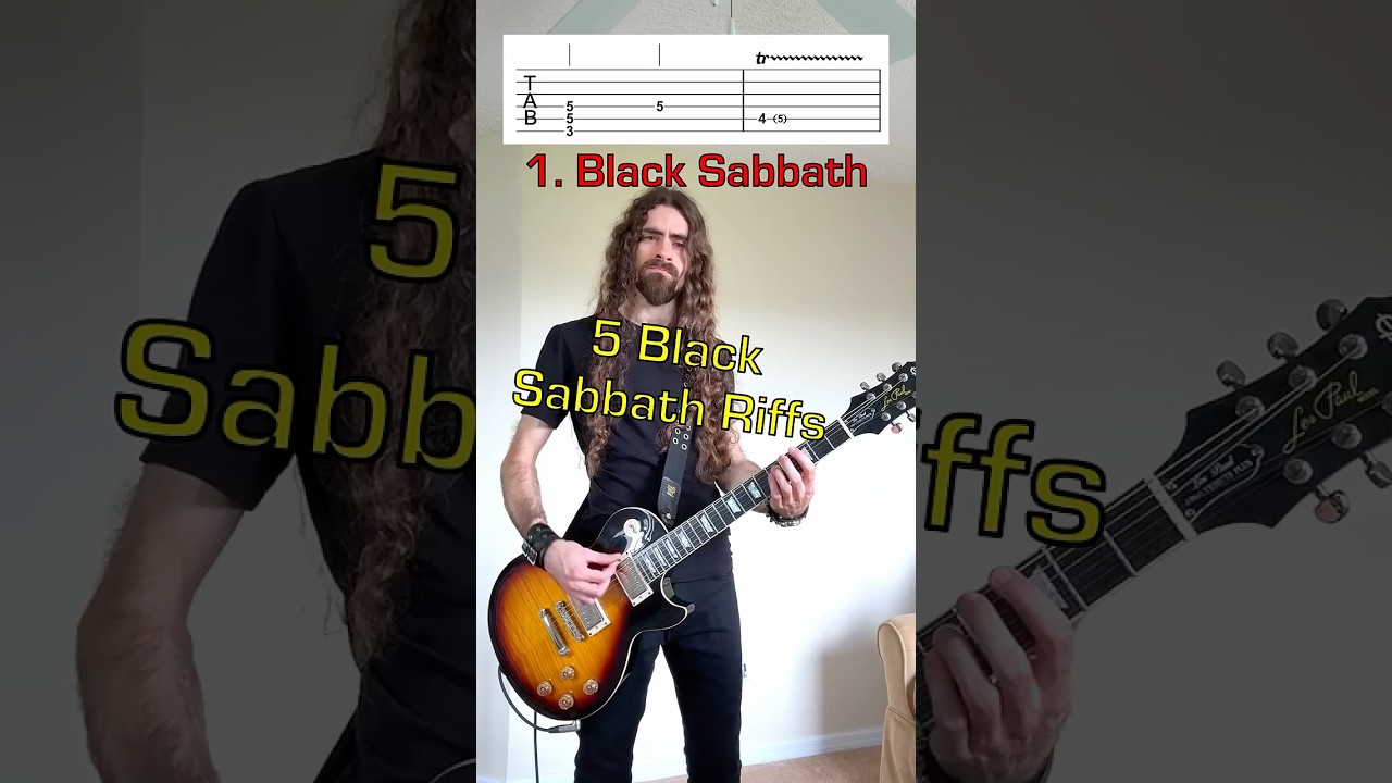 5 BLACK SABBATH Riffs with Tabs  #guitar