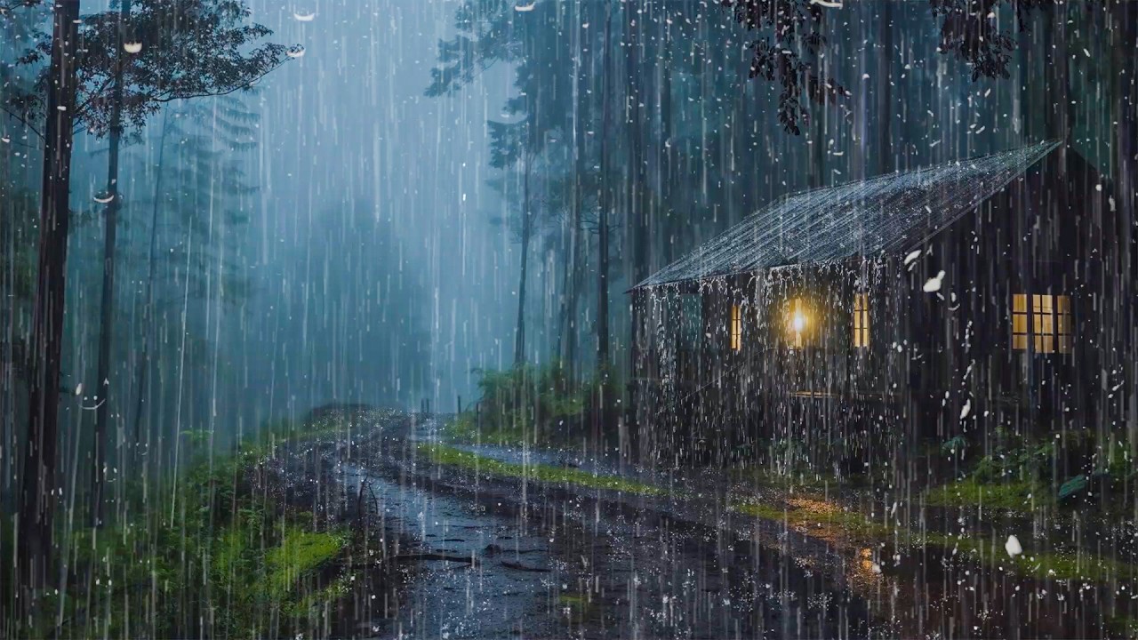 Rain Sounds for Sleeping – Continuous Heavy Rain & Thunder for Calm Mind and Restful Sleep