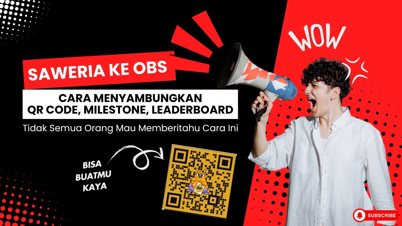 Cara Menyambungkan Link Saweria Di OBS Terbaru 2025  (Qr code, Leaderboard, Milestone)