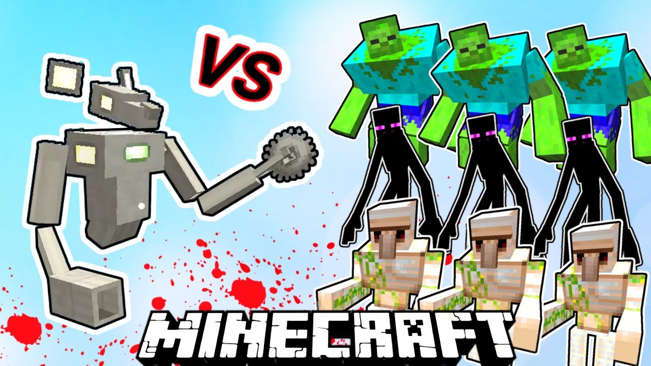 Mutant Triplets Vs. Ratlantean Automaton in Minecraft