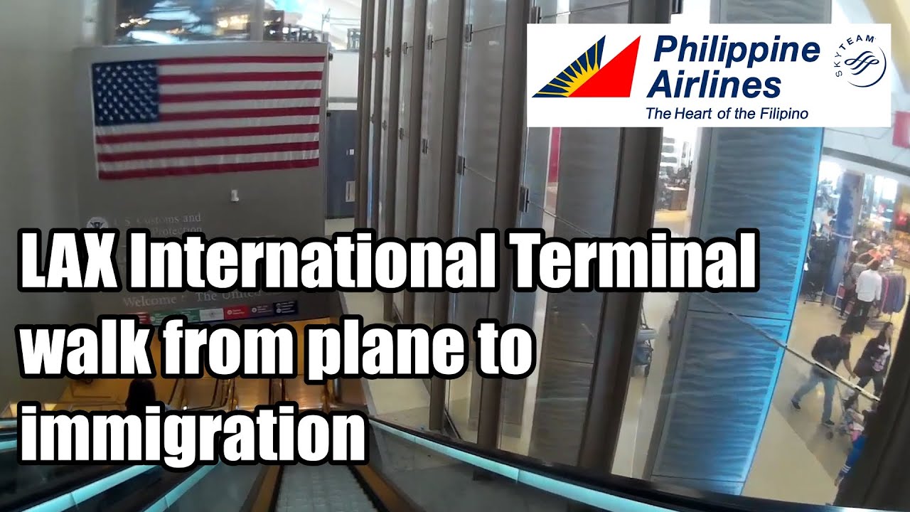 Arrival at LAX Tom Bradley International Terminal from plane to immigration | Philippine Airlines