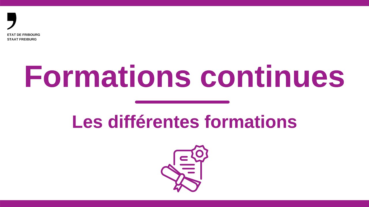 (1/3) Quelles sont les différentes formations continues en Suisse ?