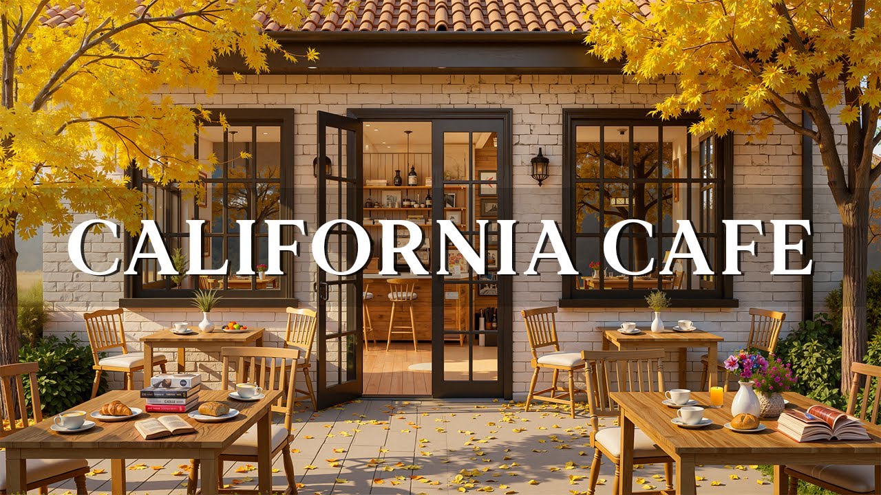Golden Autumn Coffee Jazz in California ☕ Smooth Jazz & Bossa Nova Piano for Relax, Study & Work
