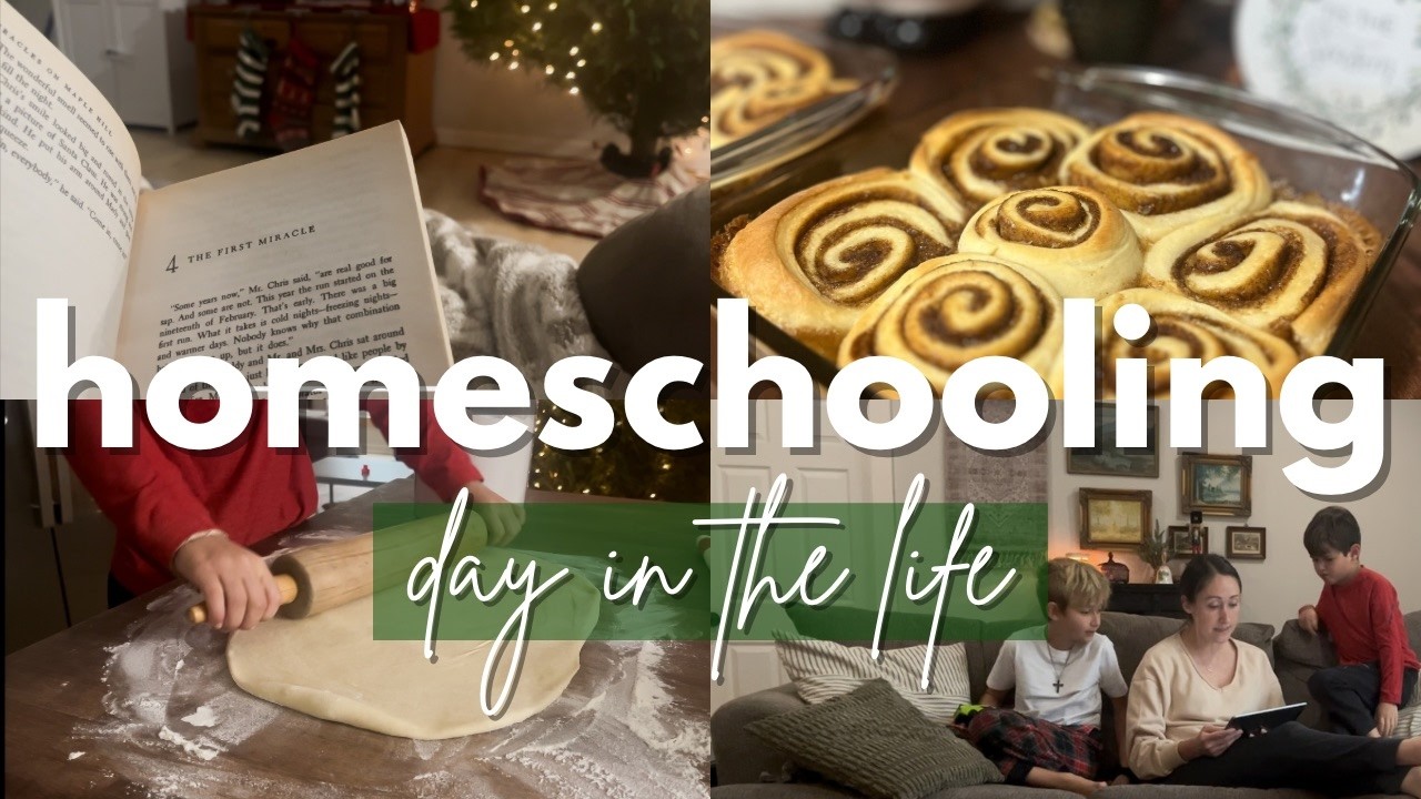 A Slow & Simple Homeschool Morning | Christmas Morning Time + Cozy Homemaking