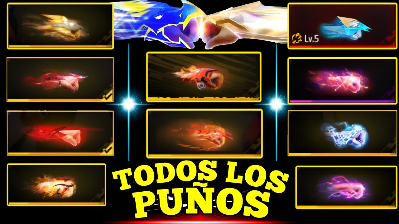 TODOS LOS PUÑOS DE FREE FIRE ¿CUALES SON LOS MEJORES PUÑOS DE TODOS?