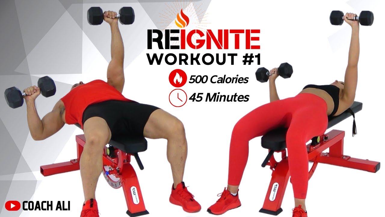 🔴 Reignite Series #1 Summer Body Dumbbell Workout At Home | Chest & Triceps Day | Coach Ali