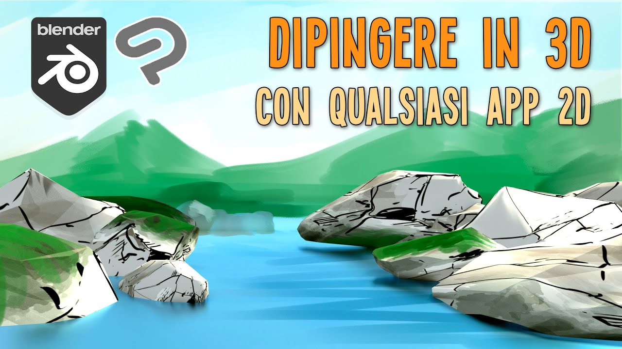 Dipingere in 3D con qualsiasi app 2D - Clip Studio Paint o Krita insieme a Blender