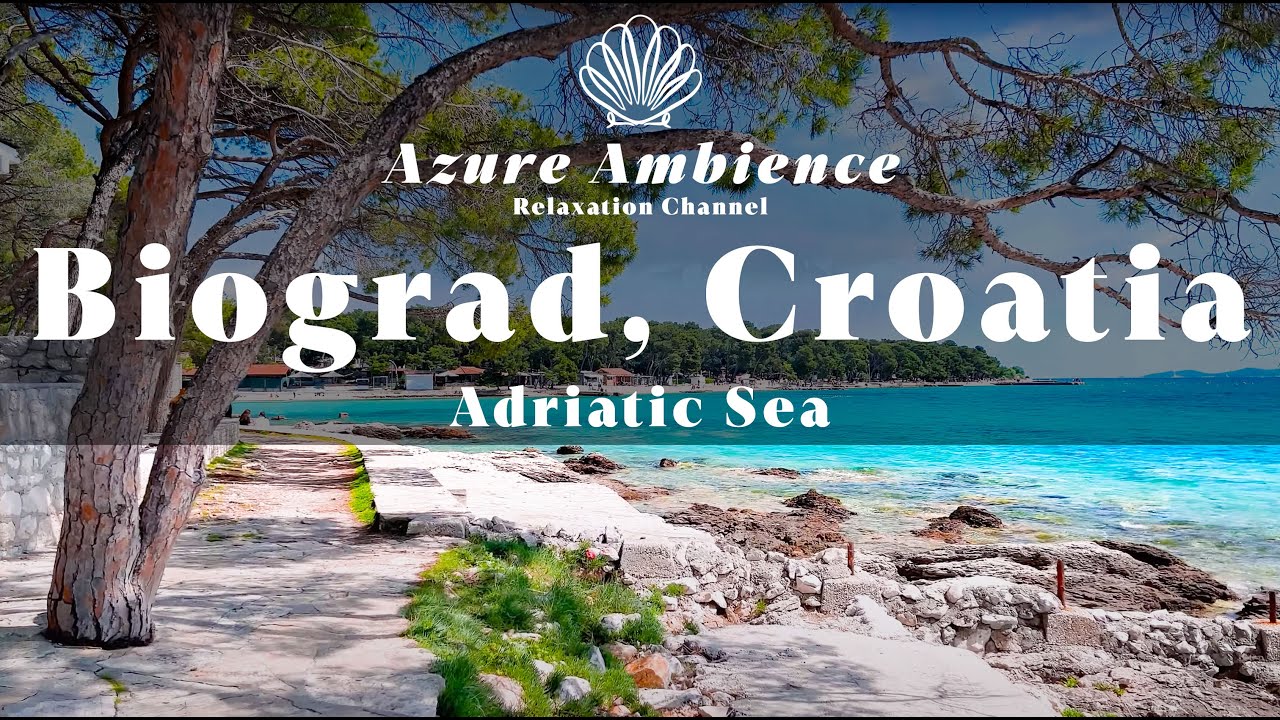 Walking in Biograd na moru, Croatia (Binaural City Sounds) 4k Ambience