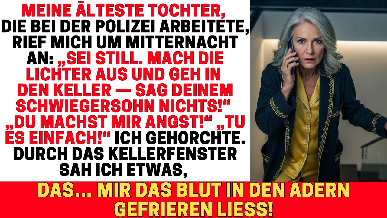 MEINE ÄLTESTE TOCHTER, POLIZISTIN, RIEF UM MITTERNACHT AN: „IN DEN KELLER. JETZT!“