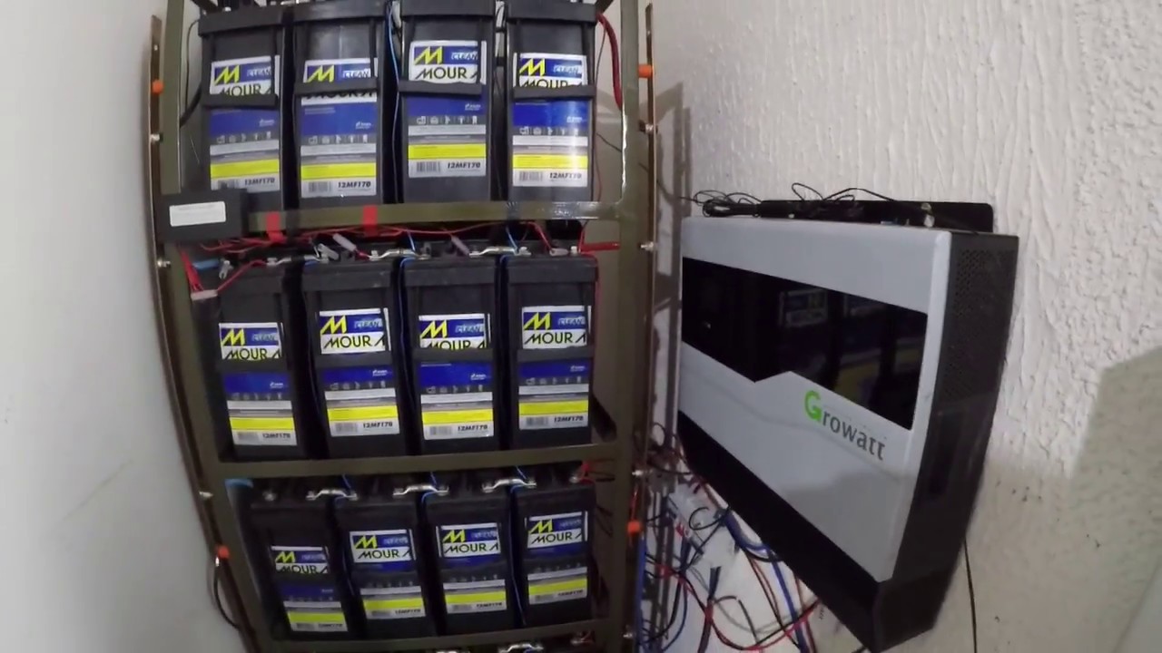 Sistema Solar off grid 48v com Inversor growatt SPF5000 + controlador de carga EASUN