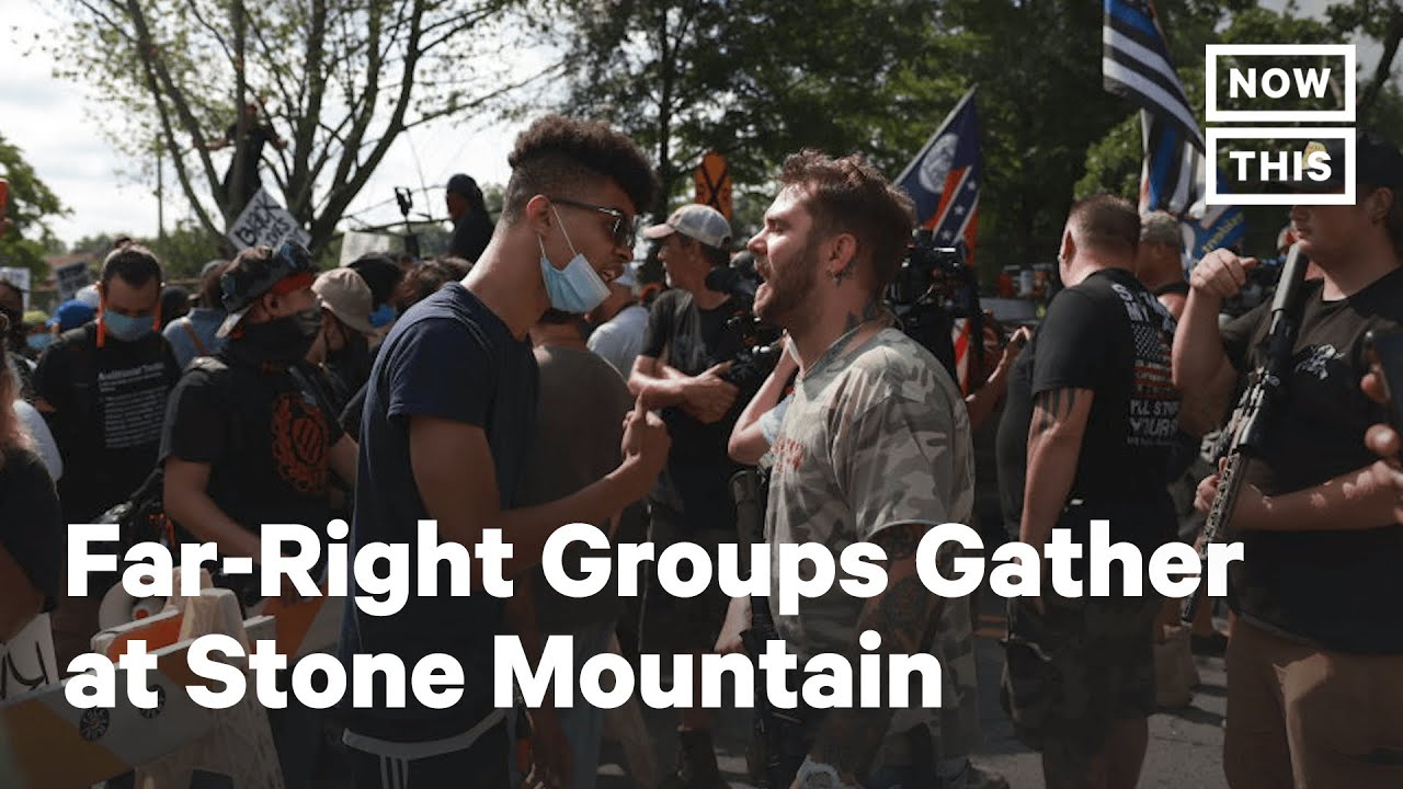 Right-Wing Groups Clash with Anti-Racism Protesters in Stone Mountain | NowThis