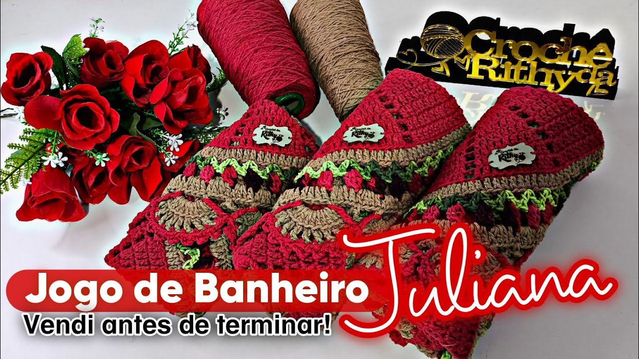 #coleçãotulipas JOGO DE BANHEIRO EM VERMELHO VENDI ANTES DE TERMINAR ❤️