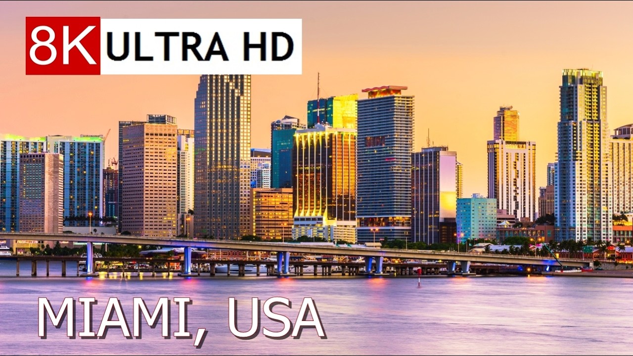 Miami, Florida, United States 8K Ultra HD Cinematic Drone Video