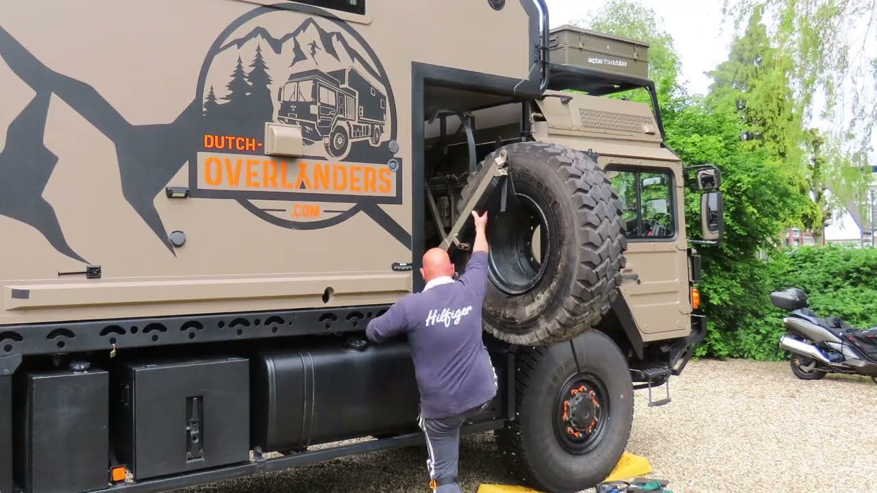 Swapping a 14.00R20 tire on split rim spare