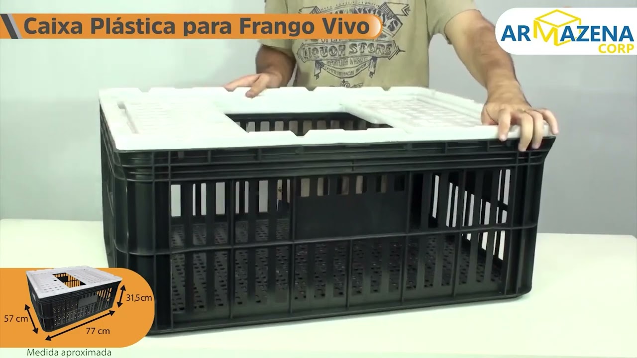 Gaiola Plástica tipo Frango Vivo