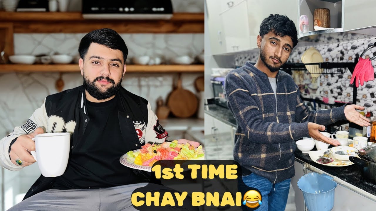 Chay to bna li😁||Ab bartan b dhony par gay😭
