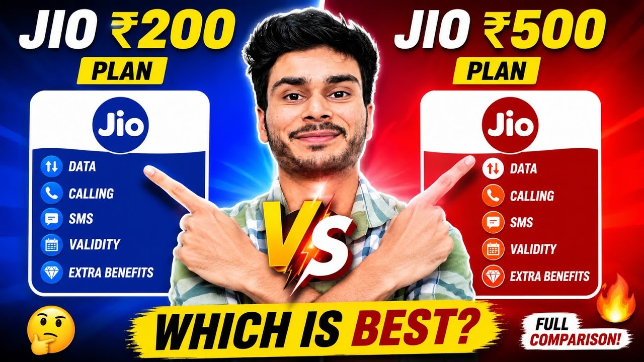 Jio 200 Plan vs 500 Plan Full Comparison | Best Value for Money?