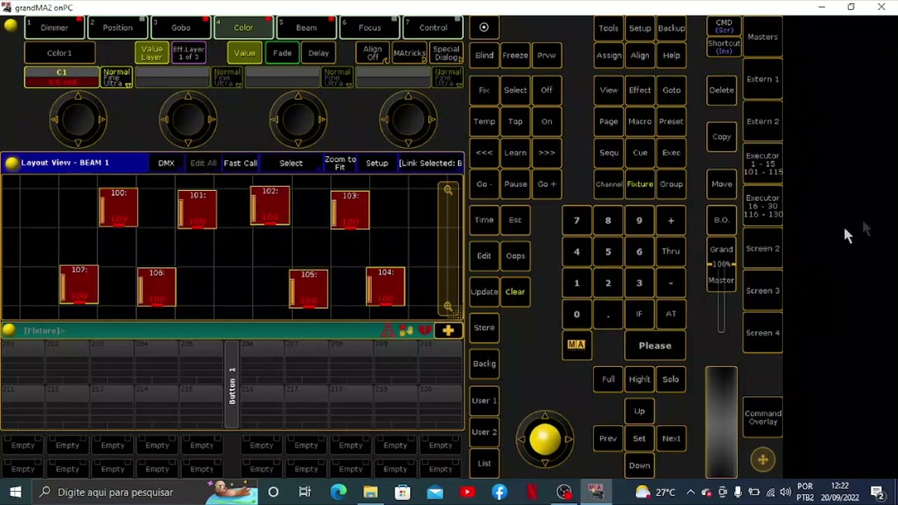 CRIANDO LAYOUT E PRESETS NA MA2 - INICIANDO NA GRAND MA2 - JV LUZ E LED
