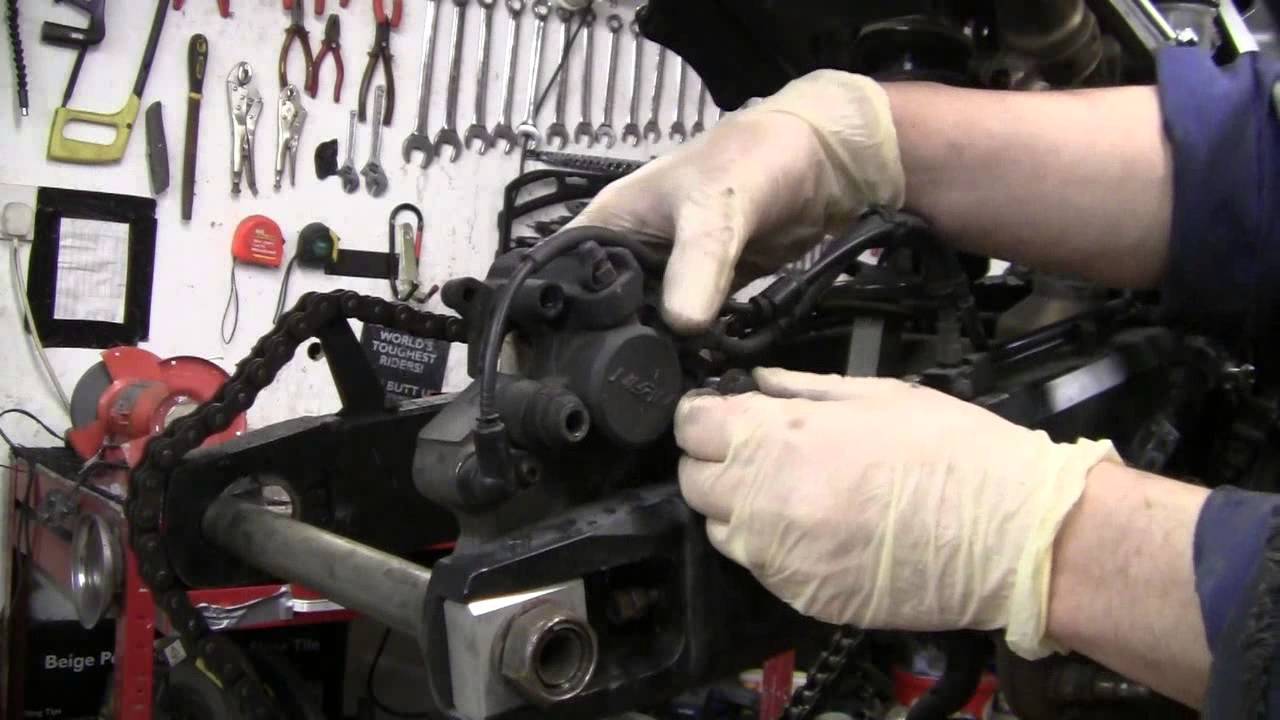 yamaha FZ6 rear brake service in detail.