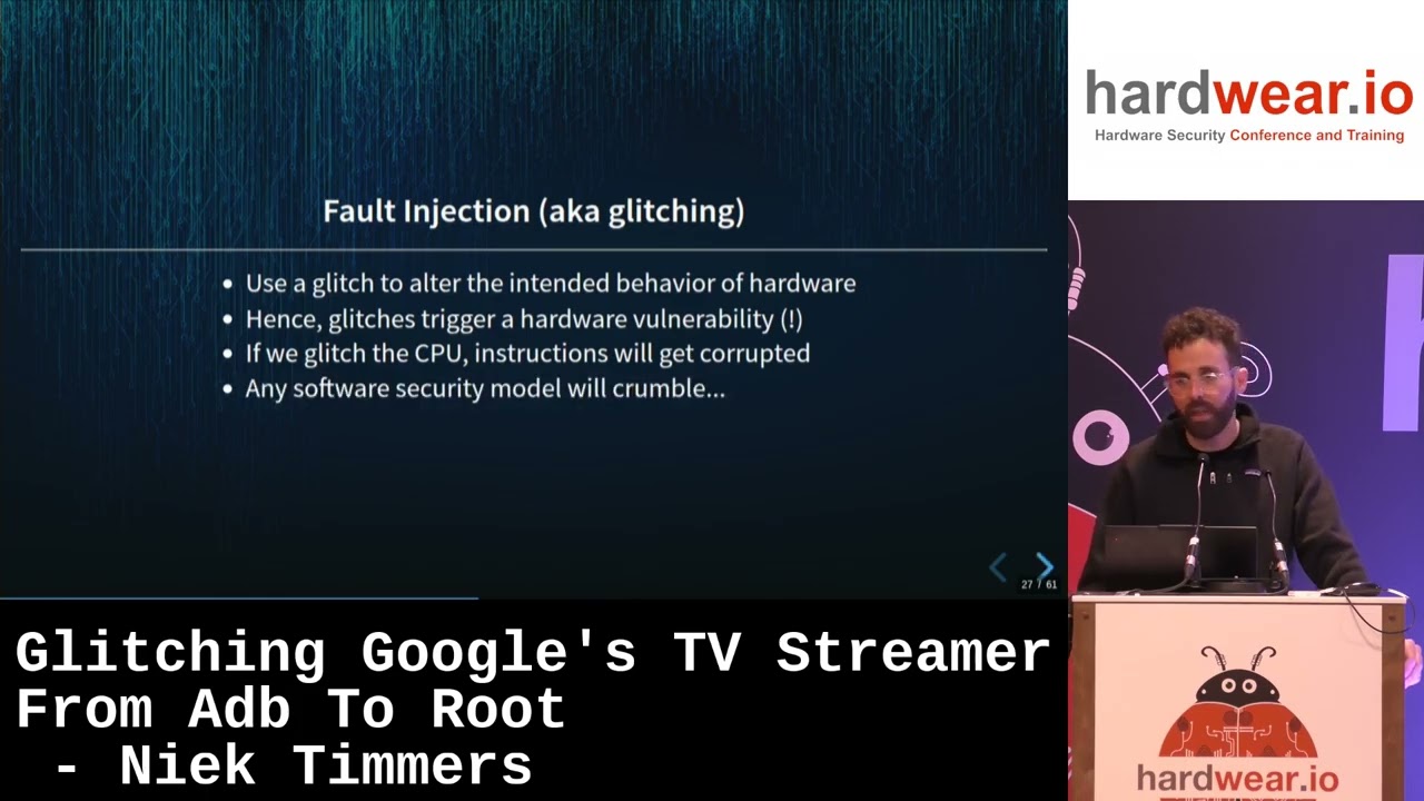 Hardwear.io NL 2025: Glitching Google's TV Streamer From Adb To Root - Niek Timmers