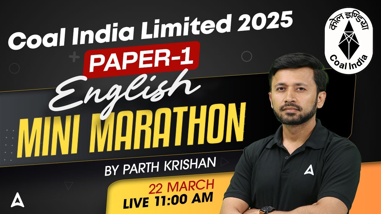 📖 Coal India Limited 2025 | English Mini Marathon | By Parth Krishan ✅