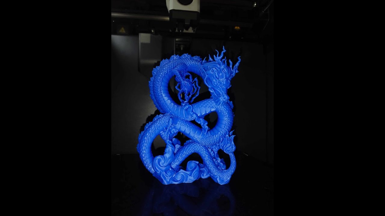 Azure Cloud Wyrm printed on the Bambu Lab P1S