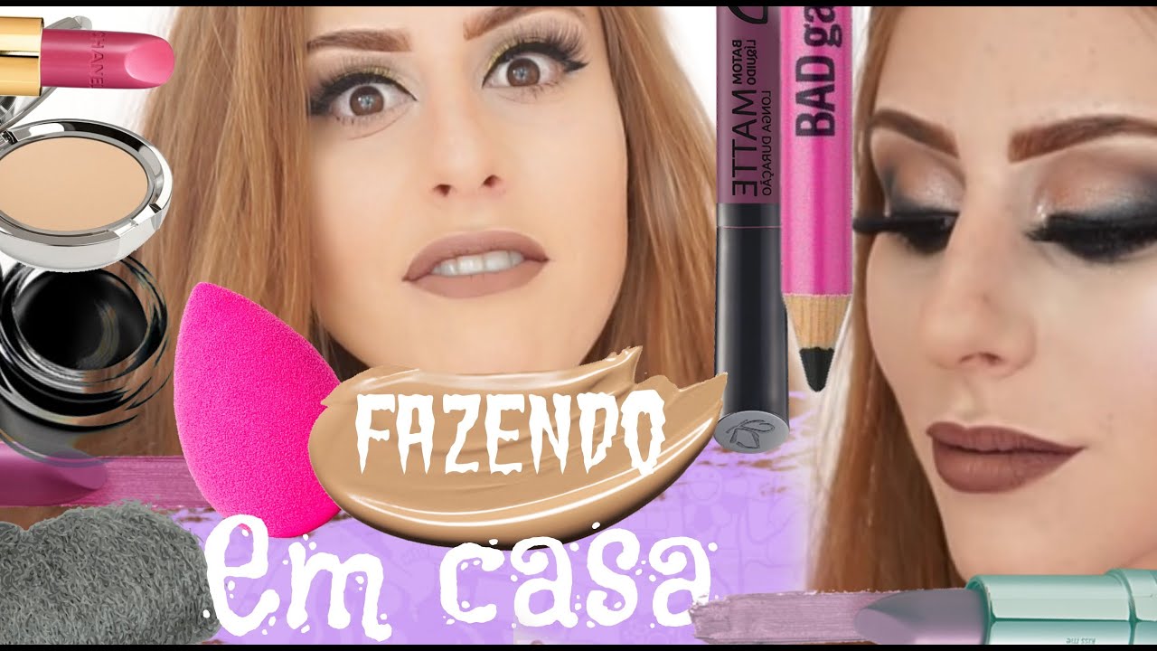 Fazendo produtos de maquiagem em CASA!? Sem gastar nada!?