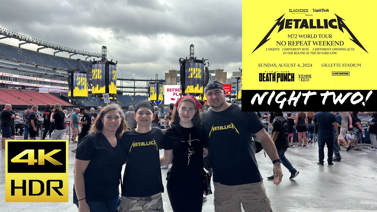 Metallica Gillette Stadium NIGHT 2 Lightning Delays | M72 Tour August 4, 2024