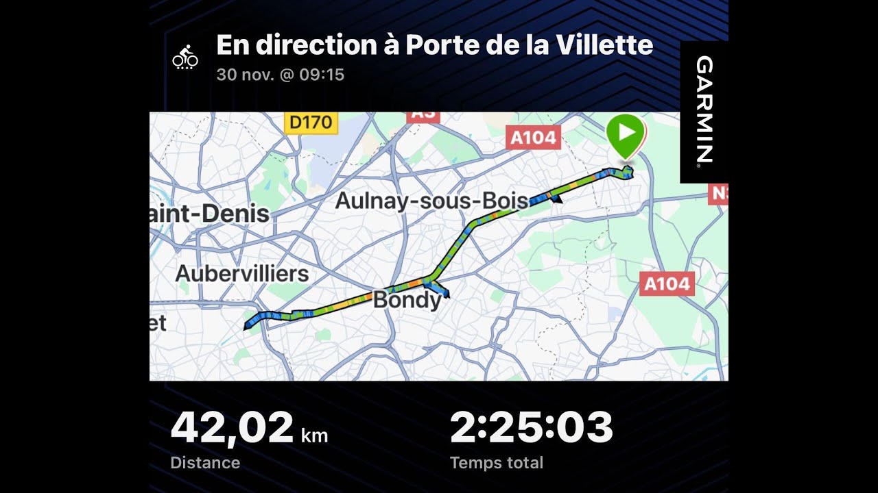 🚴 Direction Porte de la Villette | Villeparisis → Paris (Canal de l’Ourcq – 42 km - Aller/Retour)