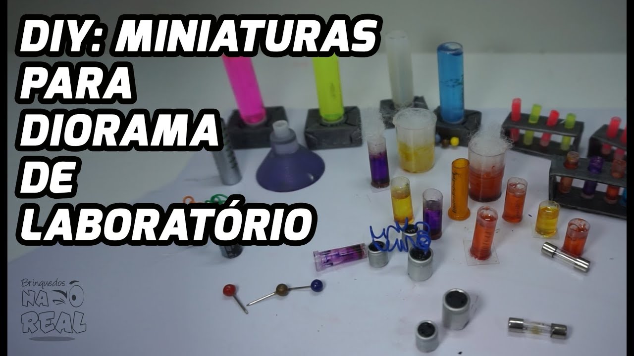 DIY #72: Miniaturas para laboratório - Passo a passo - Tutorial - Como fazer -  Diorama