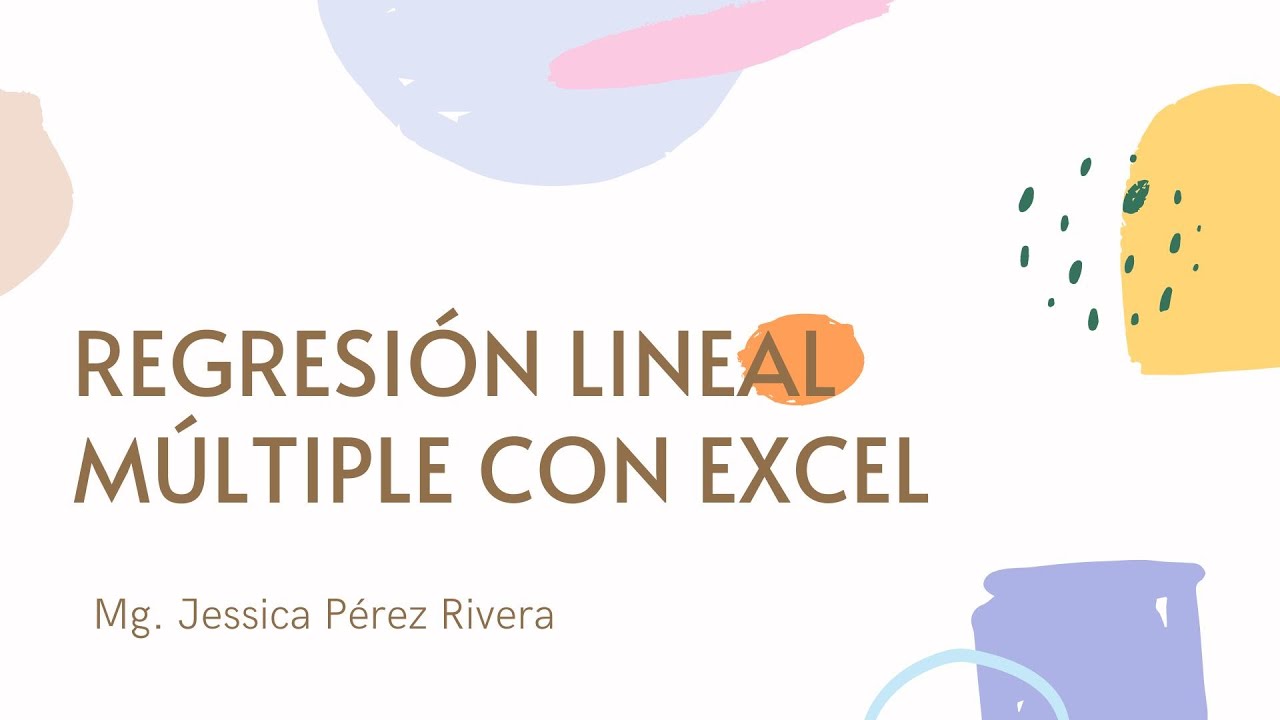 Regresión lineal Múltiple con Excel